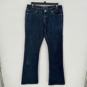 Coogi Womens Dark Wash Bootcut Jeans Embroidered Back Pockets Y2K Blue RN133088